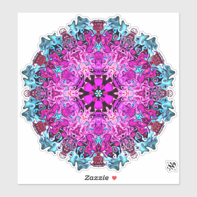 Monsters & a flower (abstract pattern) v1.1 sticker (Sheet)