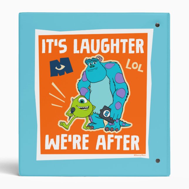 Monsters at Work | It's Laughter We're After 3 Ring Binder | Zazzle