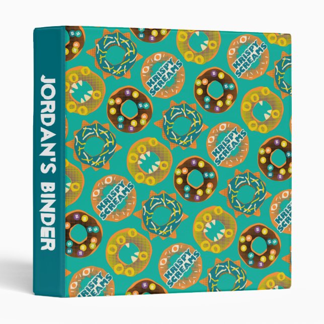 Monsters at Work | Krispy Screams 3 Ring Binder (Front/Spine)