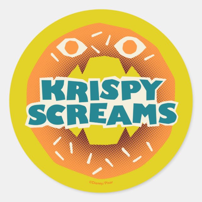 Monsters at Work | Krispy Screams Classic Round Sticker (Front)