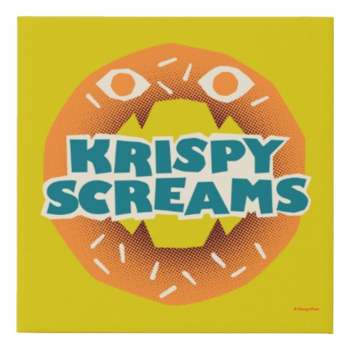Monsters at Work  Krispy Screams Faux Canvas Print