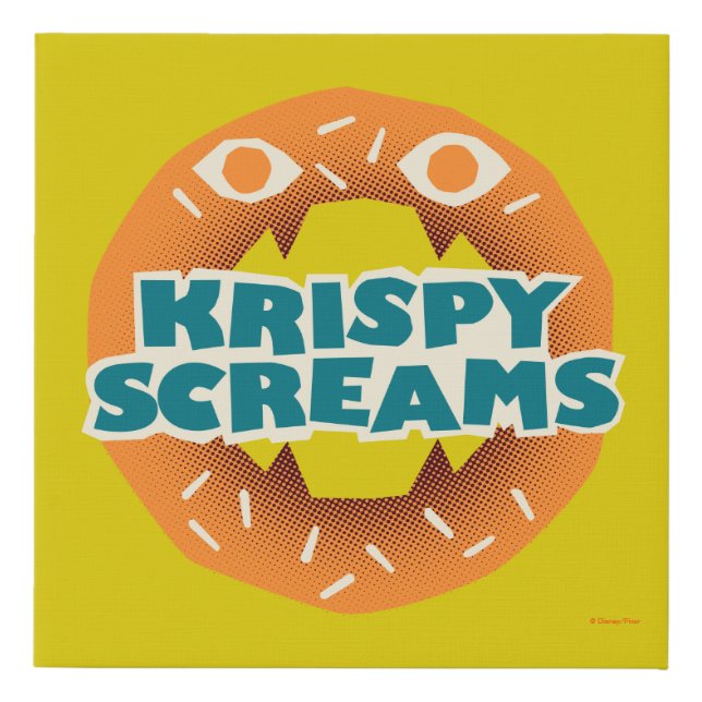 Monsters at Work | Krispy Screams Faux Canvas Print (Front)