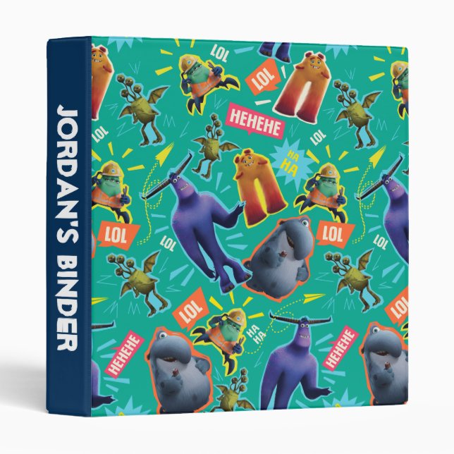 Monsters at Work | MIFT Laughter Pattern 3 Ring Binder (Front/Spine)