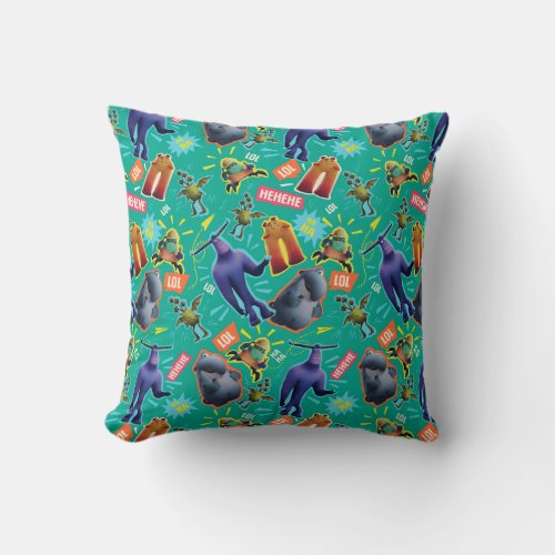 Monsters at Work  MIFT Laughter Pattern Throw Pillow