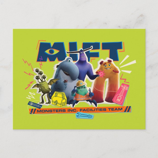 Monsters at Work | Monsters Inc. Facility Team Postcard (Front)