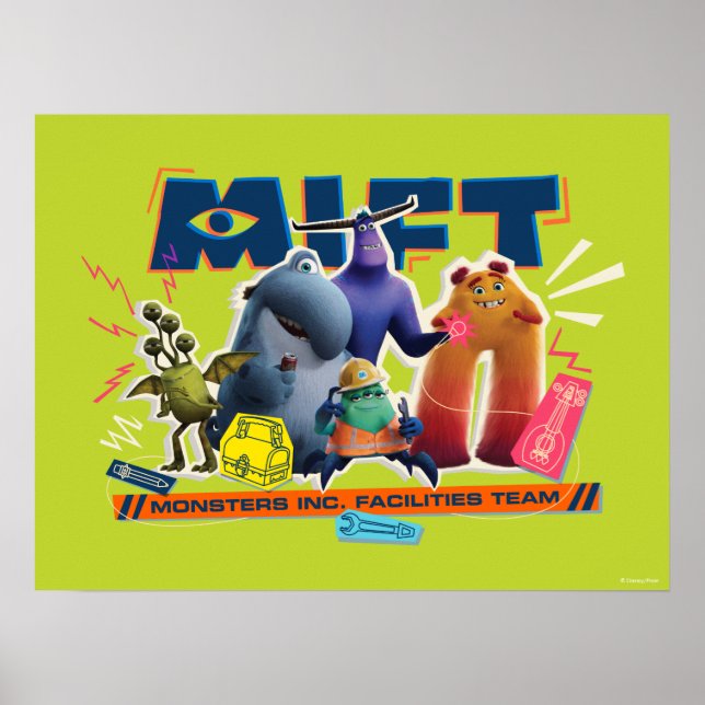 Monsters at Work | Monsters Inc. Facility Team Poster (Front)