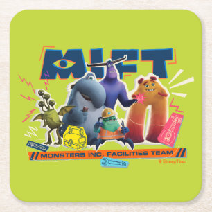 Monsters at Work   Monsters Inc. Facility Team Square Paper Coaster