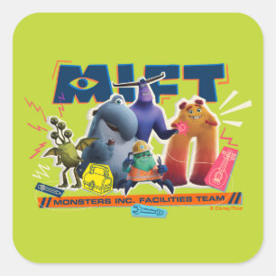 Monsters at Work Monsters Inc. Facility Team Square Sticker
