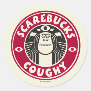 Monsters at Work Scarebucks Coughy Classic Round Sticker