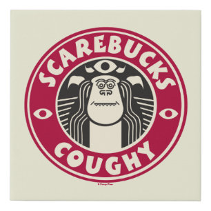 Monsters at Work   Scarebucks Coughy Faux Canvas Print