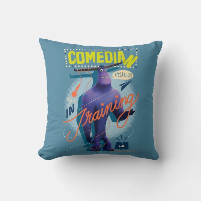 Monsters at Work | Tylor - Comedian in Training Throw Pillow (Front)