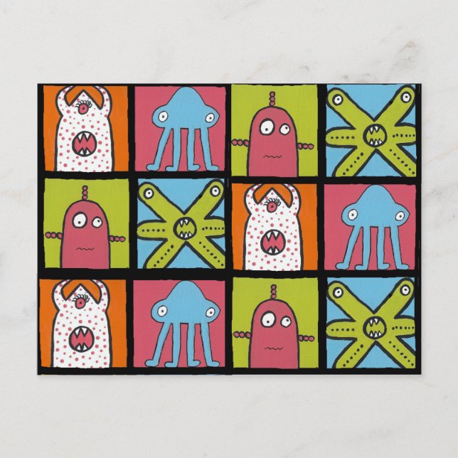 monsters b, monsters b, monsters b, monsters b postcard (Front)