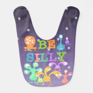 Monsters Be Silly Bib