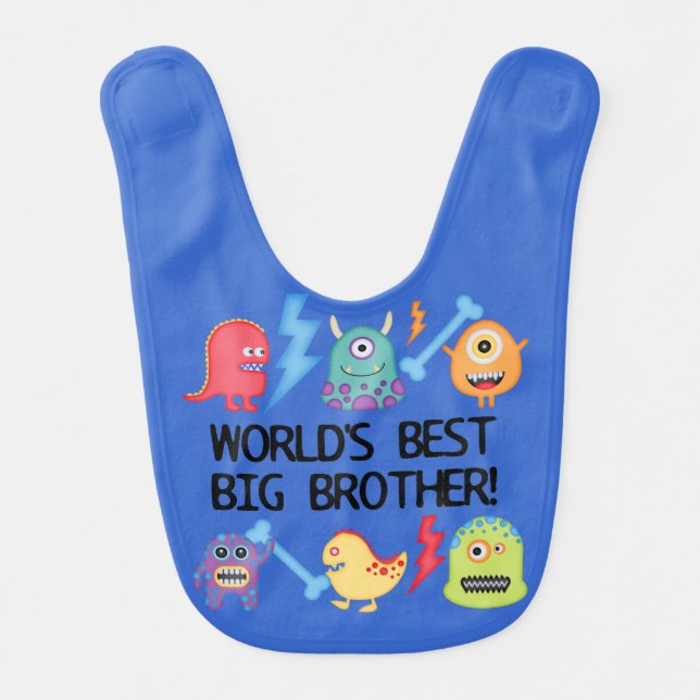 Monsters Big Brother Bib (Front)