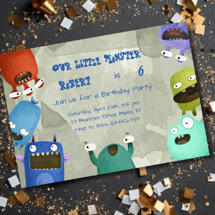 Monsters Birthday Party Invitation