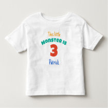 Monsters Birthday This Little Monster Add Age Toddler T-shirt