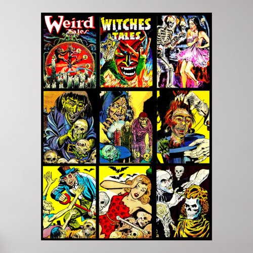 monsters creatures ghouls horror comics art poster