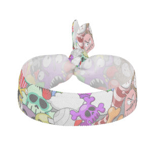 Monsters Cute Characters Halloween Pattern Elastic Hair Tie