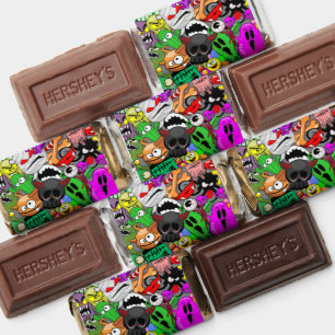 Monsters Cute Characters Halloween Pattern Hershey's Miniatures