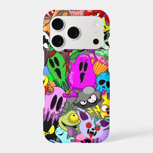 Monsters Cute Characters Halloween Pattern  Iphone Case (Back)