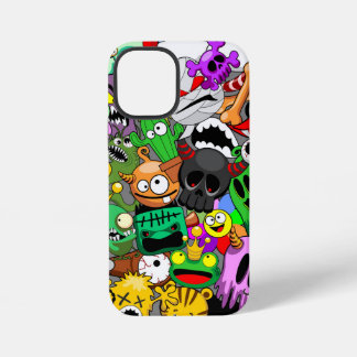 Monsters Cute Characters Halloween Pattern iPhone 12 Mini Case