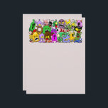 Monsters Cute Characters Halloween Pattern  Letterhead<br><div class="desc">Cute,  Ugly,  Scary,  Fun and Colorful Doodle Monsters Cartoon Characters,  assembled to compose a Weird,  Unusual Spooky Halloween Pattern! Every single little monster have been originally created on vector Hi quality / Hi resolution Graphic Art Technique. Copyright BluedarkArt TheChameleonArt</div>
