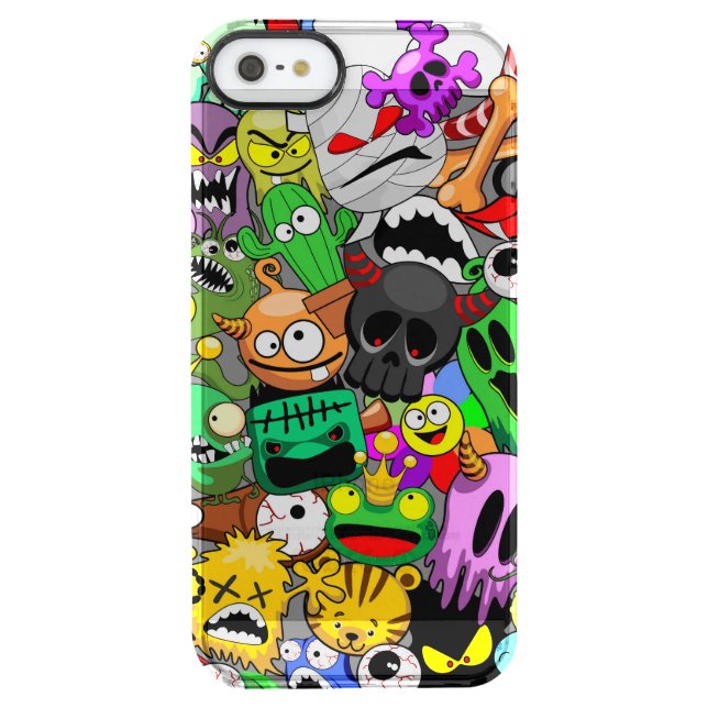 Monsters Cute Characters Halloween Pattern  Uncommon iPhone Case (Back)