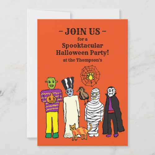 Monsters Halloween Party Invitation