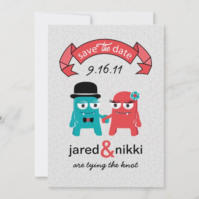 Monsters in Love Save the Date (Front)