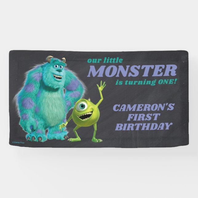 Monsters Inc. 1st Birthday Banner (Horizontal)