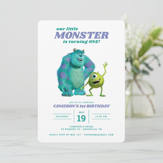 Monsters Inc. 1st Birthday Invitation | Zazzle