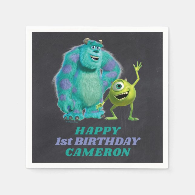 Monsters Inc. 1st Birthday Napkins (Front)