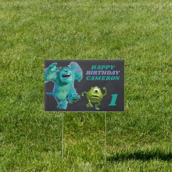 Monsters Inc. 1st Birthday Sign by disneypixarmonsters at Zazzle