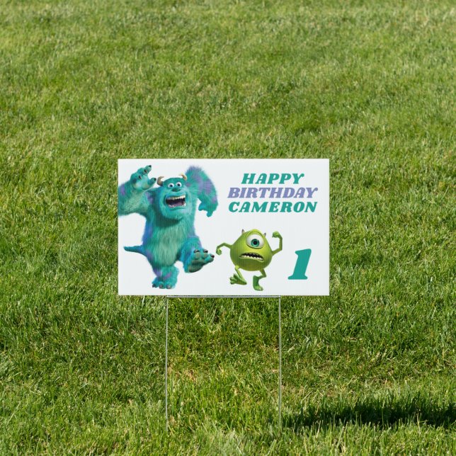 Monsters Inc. 1st Birthday Sign (Insitu)