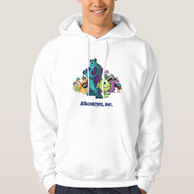Monsters Inc 8Bit Mike, Sully, and the Gang Hoodie (Front)