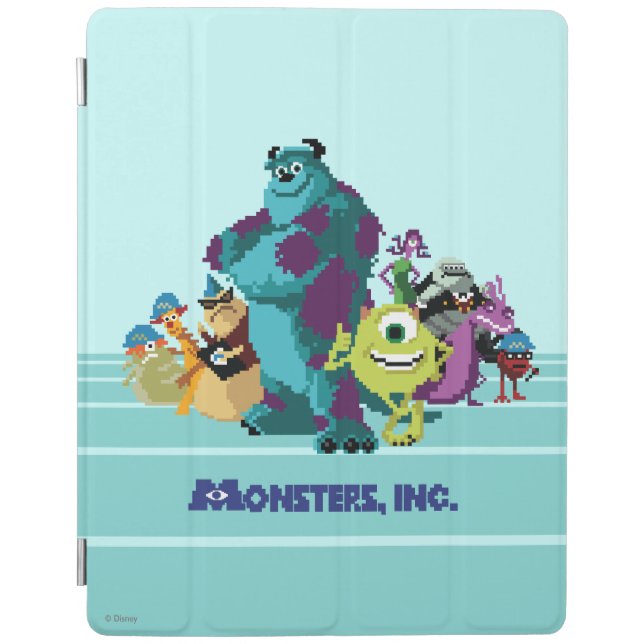 Monsters Inc 8Bit Mike, Sully, and the Gang iPad Smart Cover (Front)