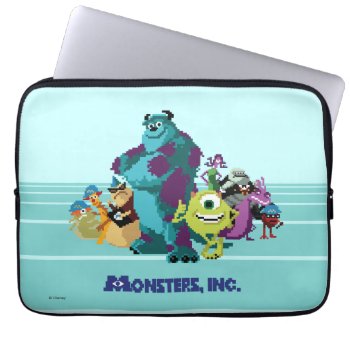 Monsters Inc 8bit Mike  Sully  And The Gang Laptop Sleeve by disneypixarmonsters at Zazzle