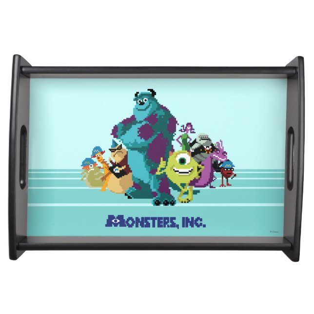 Monsters Inc 8Bit Mike, Sully, and the Gang Serving Tray (Front)