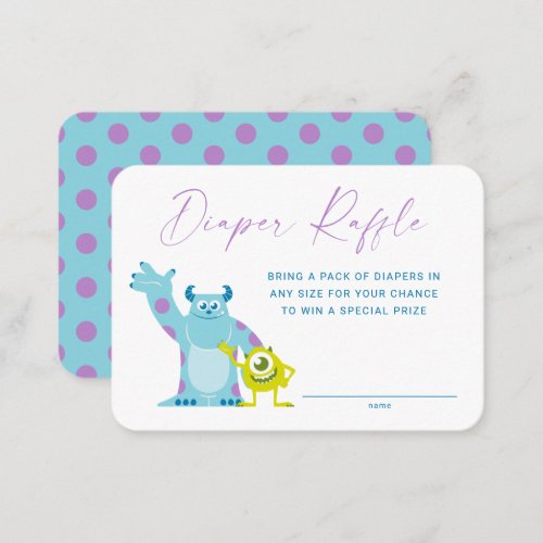 Monsters Inc Baby Shower  Books for Baby Place Card