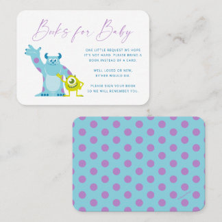 Monsters Inc. Baby Shower | Books for Baby Place Card