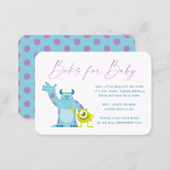 Monsters Inc. Baby Shower | Books For Baby Place Card by disneypixarmonsters at Zazzle