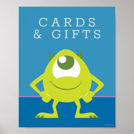 Monsters Inc. Baby Shower Cards & Gifts Poster