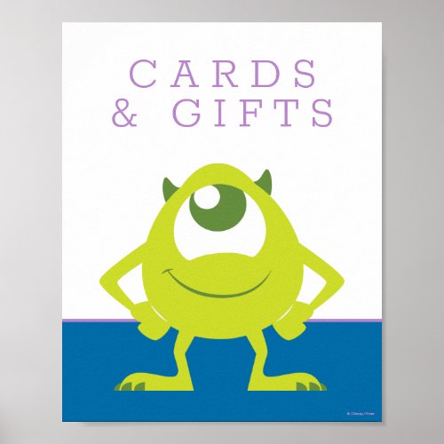 Monsters Inc Baby Shower Cards  Gifts Poster