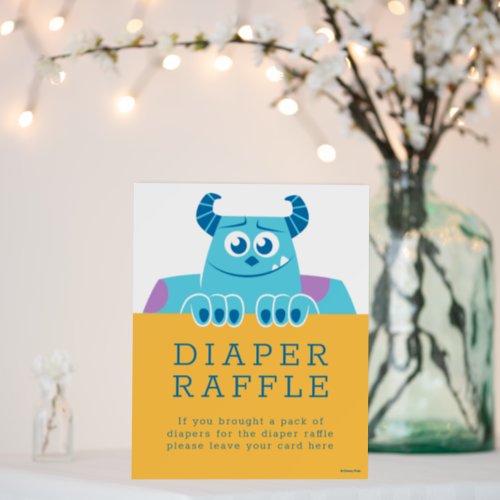 Monsters Inc Baby Shower Diaper Raffle Sign
