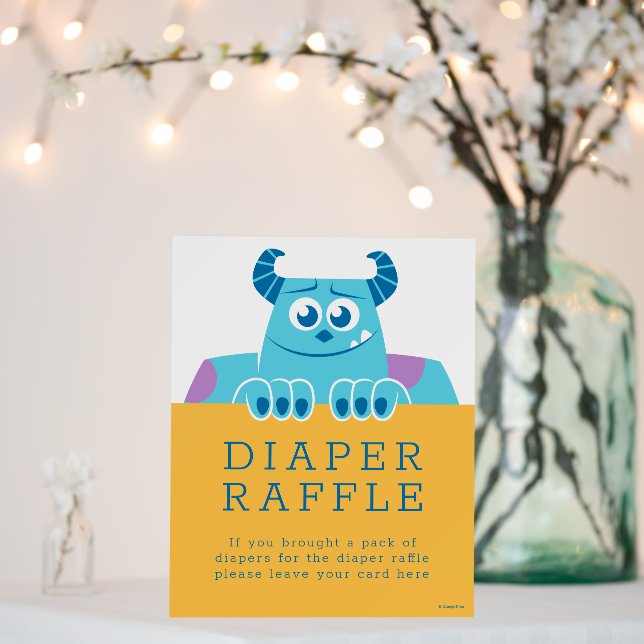 Monsters Inc. Baby Shower Diaper Raffle Sign (In Situ (Wedding))