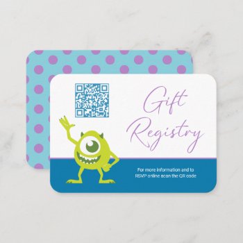 Monsters Inc. Baby Shower | Gift Registry Place Card by disneypixarmonsters at Zazzle