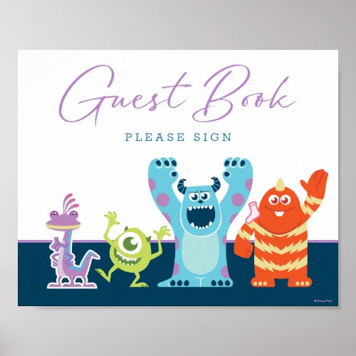 Monsters Inc Baby Shower Guest Book Sign