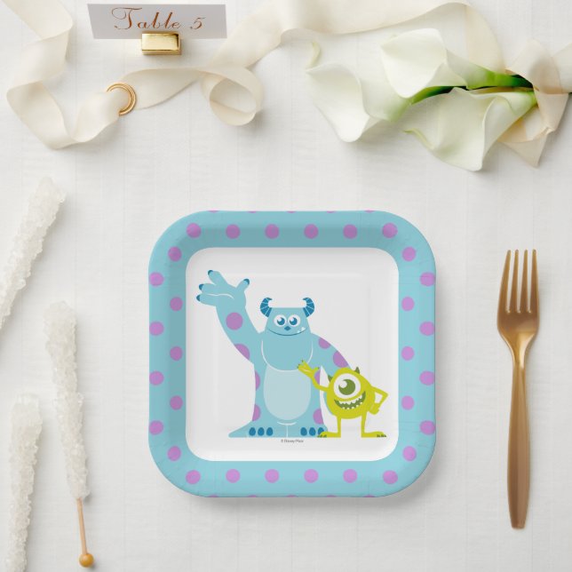 Monsters Inc. Baby Shower Paper Plates | Zazzle