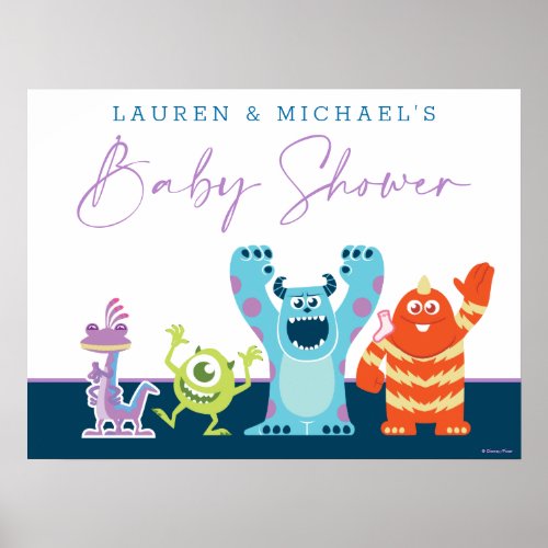 Monsters Inc Baby Shower Poster