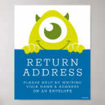 Monsters Inc. Baby Shower Return Address Envelope Poster at Zazzle